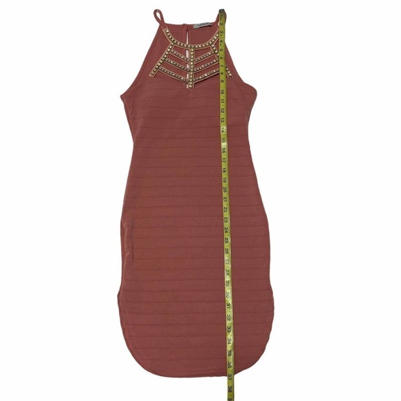 PAPAYA Mauve Rhinestone Embellished Mini Dress S - Picture 2 of 13